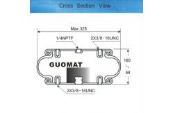 China Firestone W01-358-7009 Single Convoluted Air Bag 1/4 NPT With Bumper supplier
