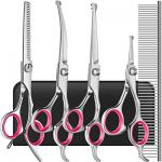 6 In 1 Stainless Steel Dog Grooming Scissors Kit With Safety Round Tips for sale