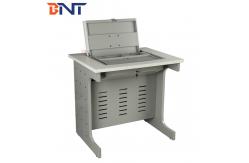 China Cold Rolled Steel Flip Top Computer Desk , Manual Rotating Single Computer Table supplier