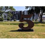 Number 5 Garden Decor Corten Steel Sculpture For Outdoor , Corrosion Stability for sale