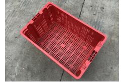 China Vented Nestable Plastic Stacking Crates For Fruit Mesh Structure 120mm Height supplier