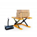 1000kg E Shape Low Profile Lift Table Electric Hydraulic Scissor Lifter for sale