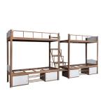 Bedroom Rust Proof RAL Card  Metal Bunk Bed Frame for sale
