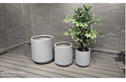 China Frost Resistant Fiber Clay Planter for Living Room Decor supplier