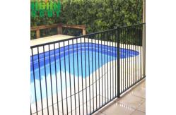 China Modern Design Easily Assembled Flat Top Swimming Pool Steel Tubular Fence Panel supplier