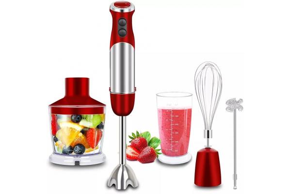 5 In 1 Immersion Hand Blender Emulsifier With Whisk / Chopper