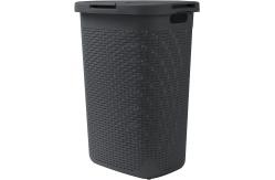 China Slim Plastic Laundry Hamper H57cm Large Plastic Laundry Basket With Lid supplier