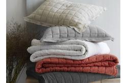 China Embroidered Prue Linen Bedding Sets , Geometric 3pcs Luxury Home Bedding Sets supplier