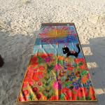 RPET Recycled Plastic Bottle Fibre Double Sided Printed Sand Free Microfiber Swimming Custom Beach Towel for sale