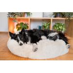 Plush Cozy Anti Anxiety Donut Calming Dog Bed 100% Cotton Handmade for sale