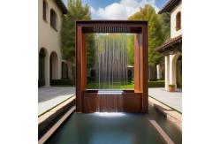 China Rusty Corten Steel Water Feature For Garden Decoration supplier