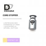 Corrosion Resistant Single Drawstring Cord Lock , Metal Cord Ends For Clothing for sale
