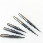 Taper Carbide End Mill Solid Carbide 2 Flutes Tapered Ball Nose Router Bits For Wood Plywood Cutting Tools for sale