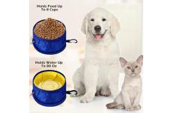China Collapsible Dog Travel Bowls Portable Pet Water Bowls With Zipper supplier