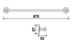 China Polished Finihshing Bathroom Towel Bars 600Mm Single Towel Holder Hanger Wall Mounted supplier