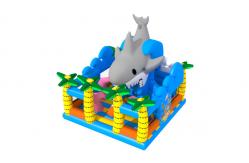 China Shark Design Inflatable Fun City Combo Seaworld Jumping Castle supplier