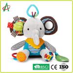 6 Inch Baby Animal Plush Toys , Elephant Rattle Toy CE Certified for sale