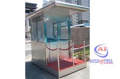 China Economic Prefabricated Portable Ticket Booth Outdoor Security Sentry Box With Wheel supplier