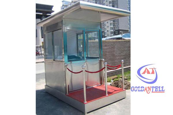 Economic Prefabricated Portable Ticket Booth Outdoor Security Sentry Box With Wheel