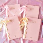 Ribbon Book Spine Blank Journal Notebook , Lay Flat Feature Wide Ruled Journal for sale