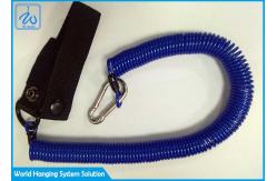 China OEM / ODM Coiled Cable Rope Tool Safety Retractable Lanyard With Carabiner supplier