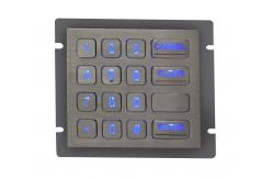 China Backlight Metal Keypad With Ps / 2 Interface , Rear Panel Mounting supplier