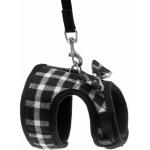 Cute British Style Soft Fabric Cat Harness Collar for sale