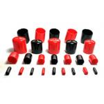 Black Red Rubber M6 M8 Custom Size Thread Rod End Caps for sale