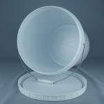 Chemical Raw Material Packaging Round Plastic Barrel With Lid And Handle