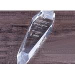 Glass Crystal Trophy Cup Awards Cup Customized Size With Sandblasting Logo for sale
