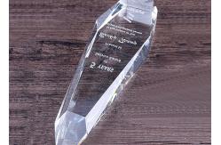 China Glass Crystal Trophy Cup Awards Cup Customized Size With Sandblasting Logo supplier