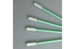 China 70mm Double Knitted Flat Mini Head Polyester Swab Applicator With PP Stick supplier