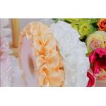 5cm/5m White Folded Pearls Bouquet Packaging Ribbon Flower Shop and Fabric Lace Edging for sale