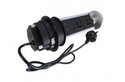 China Desktop Hidden Pop Up Worktop Socket Compact Form Design Fully Submersible supplier