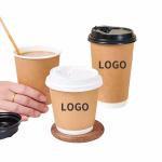 TUV Kraft Paper Cup 7OZ 210ml Double Wall Kraft Cup Customized Size for sale