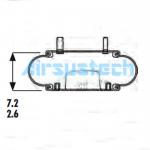 1B12-322 Goodyear Air Spring FS 330-11 467 Contitech Suspension Air Bag With Combination Stud 3/4-16 for sale