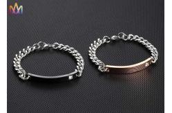 China ODM Curb Cuban Link Chain Personalised Mens Engraved Bracelets supplier