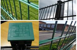 China Security 656 Twin Wire Mesh Metal Welded Wire Fence With Square Post supplier