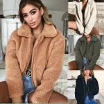 Wholesale 2018 fashion women turn-down collar winter warm woolen coats (C18723)