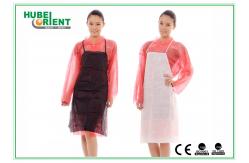 China Disposable Polypropylene Nonwoven Apron With Thin Ties For Adults supplier