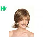 Natural Hair Line Brown Mixed Blonde Heat Safe Synthetic Wigs 10 Inch No Tangle For White Girl for sale