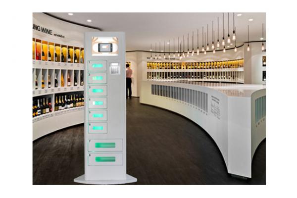 Slim Design Cell Phone Charging Stations Kiosk Quick Charge with Advertising Screen