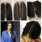 8 Inch Real Indian Human Hair Weave For Beauty / Kim K Closure Hair Extensions for sale