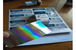 China Equitest 10Ml Holographic Glass Vial Labels With PP Glossy Lamination supplier