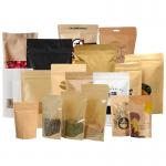 Custom Printing Food Zipper Bag With Window For Coffee Snacks Tea Packaging