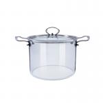 2.3L 3.5L Transparent Borosilicate Glass Soup Pot for sale