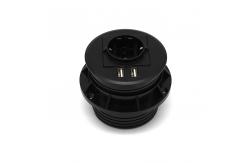 China Desktop USB Round Embedded Power Socket Safety Intelligence German Fire Furniture supplier