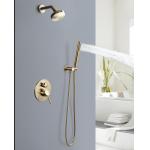 OEM Brushed Golden Concealed Rain Shower Faucets for sale