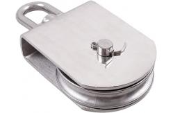 China Stainless Steel Single Pulley Heavy Duty Single Wheel Swivel Lifting Rope Pulley supplier