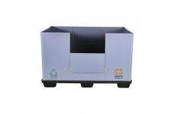 China Recyclable pallets packaging boxes Corrugated Sleeves Foldable Plastic container supplier